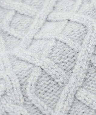 J.PRESS LADIES 【WEB限定・洗える】VICTORIAアランニット ネックウォーマー ライトグレー系