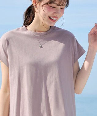 Tiaclasse 【新色追加】フレンチスリーブフレアカットソー ダスティーピンク