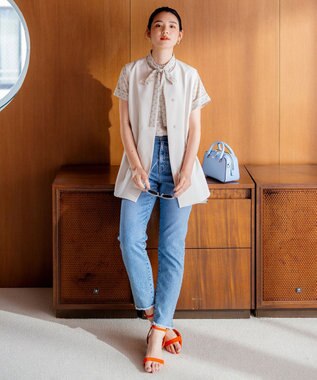 組曲 S 【セットアップ対応可】モノグラムプリント2WAYブラウス ベージュ系5