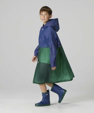 BEAMS SCHOOL シームレスレインコート ネイビー