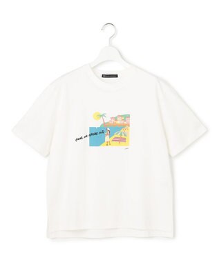 23区 L Lauren Rolwing コラボ グラフィックプリント Tシャツ オフ×ビーチ