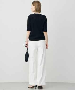 ICB L レースパターン ニット ブラック