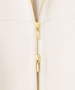 23区 L ウールライトリバー ノーカラー ショートコート ベージュ系