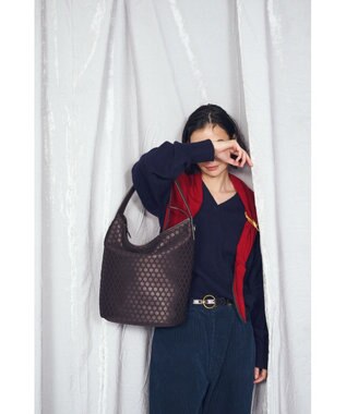 MIYABIYA LAQUOH【撥水加工】篭目柄エンボスボンディング バケツ型2WAYショルダー
