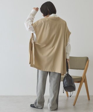 AMERICAN HOLIC 【花粉防止加工】サイドスリットベスト Beige