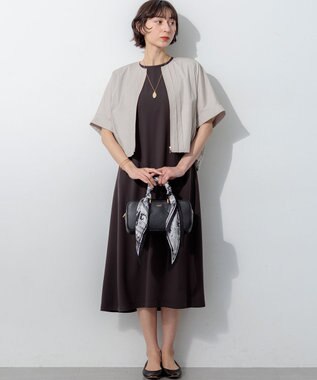 23区 スタンプ柄 シルク ダイヤ スカーフ ブラック系