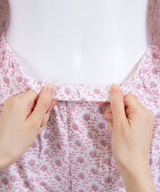 Wing 【数量限定　特別価格】 パジャマ 長袖 長ズボン 綿100% 天竺素材 やわらかな肌ざわり 前開きタイプ 丸首 EP5910 ウイング／ワコール ピンク