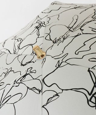 AURORA Beaurance （ビューランス）プリント柄 晴雨兼用トップフラット折傘 クリーム