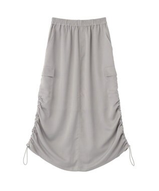 Green Parks サテンカーゴスカート Gray