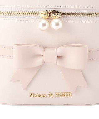 Maison de FLEUR ローズブーケキューブショルダーバッグ Ivory