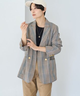 AMERICAN HOLIC Ｗボタンテーラードジャケット Check