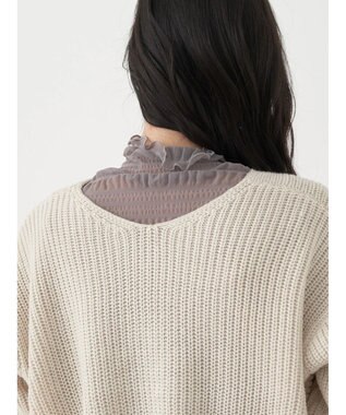 earth music&ecology ツイストデザインニット Ivory