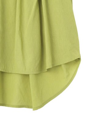 YECCA VECCA 【ドライタッチ】シアーバックギャザーシャツ Lime Green