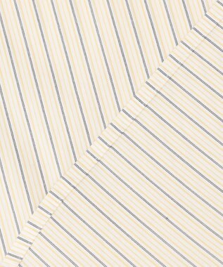 J.PRESS LADIES 【洗える】BEZ ドビーストライプ フリルネック ブラウス イエロー×グレーストライプ系