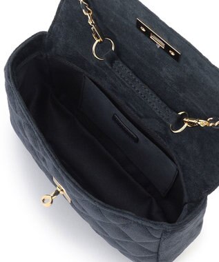 23区 スエード キルティング ショルダーバッグ ダルブルー系