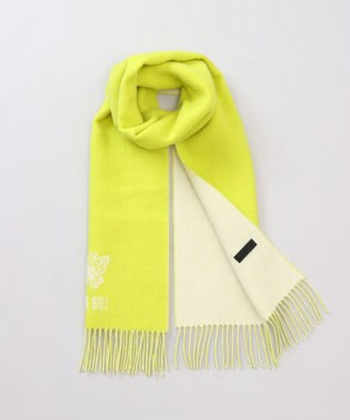 AURORA 【 ANNA SUI（アナ スイ）】ウールリバーシブルマフラー ライトグリーン