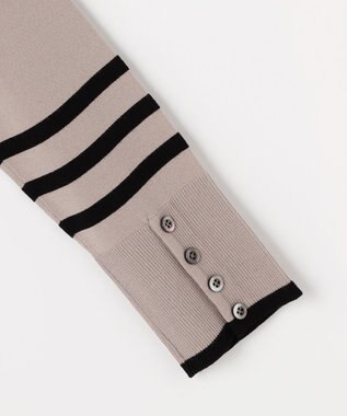 J.PRESS LADIES VIGODA ボーダー ニット モカ×ブラックボーダー系