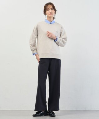 J.PRESS LADIES S 【WEB限定】ロゴ裏毛 スウェット ベージュ系
