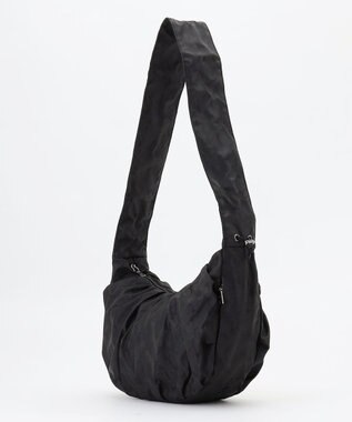 Y'SACCS 迷彩ジャカードシャーリングショルダーバッグ ブラック