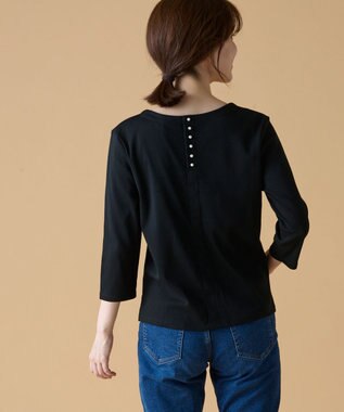 ANY L 【接触冷感/UVケア】バックパール Tシャツ ブラック