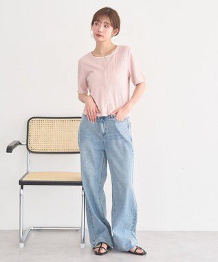 earth music&ecology Tストラップサンダル Black