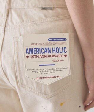 AMERICAN HOLIC ルーズストレートペイントデニム White