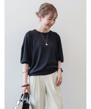 AMERICAN HOLIC ドルマンハイゲージニットプルオーバー Navy