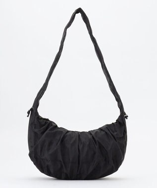 Y'SACCS 迷彩ジャカードシャーリングショルダーバッグ ブラック