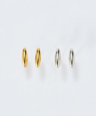 Phoebe 【金属アレルギー対応】メタルオーバルグレースピアス　シルバー/サージカルステンレス シルバー