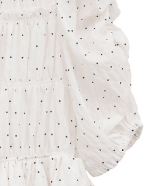 earth music&ecology レースティアードシャーリングブラウス Dot