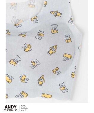 une nana cool MADE WITH ねずみのANDY【綿混】フラット仕上げノンワイヤーブラジャー GY