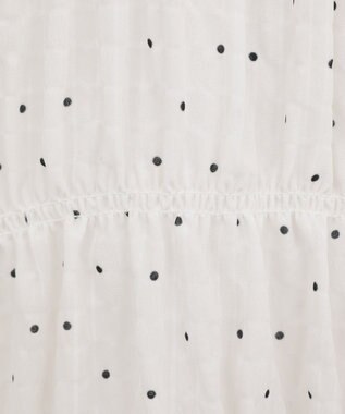 earth music&ecology レースティアードシャーリングブラウス Dot