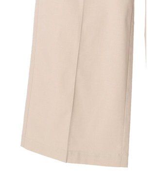 Green Parks 綿麻混イージーワイドパンツ Light Beige