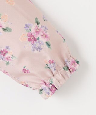 ANY KIDS フード取り外し 総柄 ブルゾン ピンク系花柄