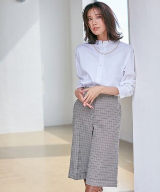 23区 ライトツイード チェック ハーフパンツ マルチチェック