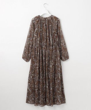 自由区 L 【SHIHOさん着用】ペイズリープリント ワンピース モカ