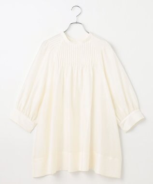 #Newans 【金子綾さんインスタライブご紹介アイテム】（前後着用可能）ピンタックシアーブラウス ホワイト