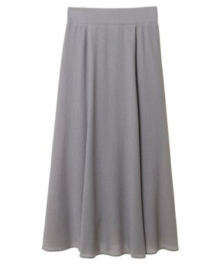 earth music&ecology ＳＥＴ２点バックリボンブラウス＋フレアスカート Gray