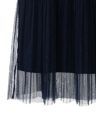Green Parks ラメチュールプリーツスカート Blue