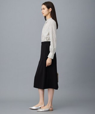 自由区 【カタログ掲載・セットアップ対応】ライトサテン ブラウス [新色]ベージュ×ブラック