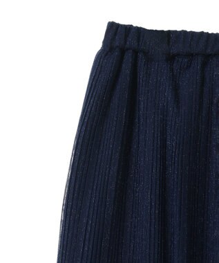 Green Parks ラメチュールプリーツスカート Blue