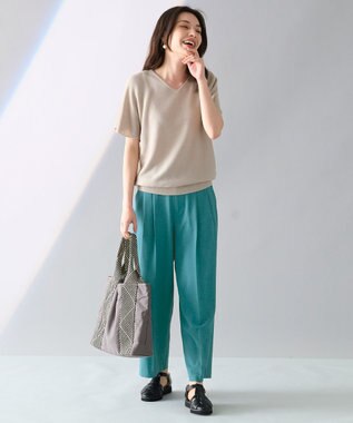 ANY キャンバスデザインテープトート グレー系