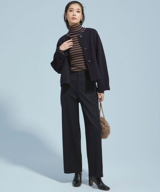 23区 【CLASSY.2月号掲載/洗える】TRストレッチギャバ ワイドパンツ ネイビー系