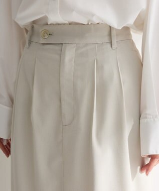 Green Parks イージーケアタック入りスカート Beige