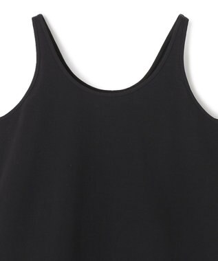 BEIGE， 【洗える】BROIS / コットンシャツテールタンクトップ Black