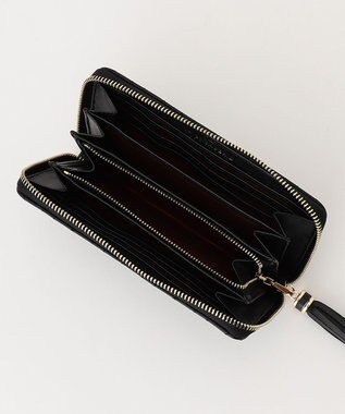 LA BAGAGERIE シープキルティング　ラウンドウォレット ブラック