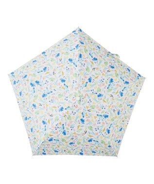 MOONBAT estaa 晴雨兼用 自動開閉傘 超軽量 ジューシーフラワー 日傘 遮光 遮熱 UV ターコイズブルー