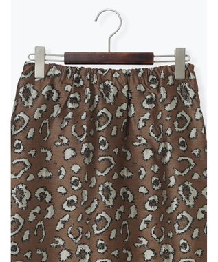 Te chichi レオパードジャガードナロースカート ブラウン