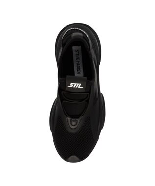 STEVE MADDEN BACKFIRE ストレッチニットボリュームスニーカー ブラック