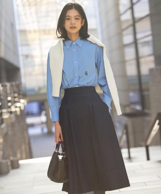 組曲 【ビジューボタン付き】SOBANE ケーブルプルオーバー ニット アイボリー系